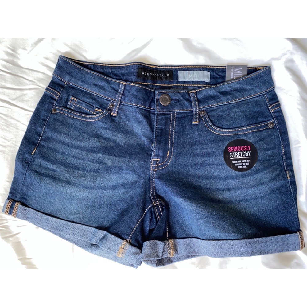 NWT Aeropostale Midi Denim Shorts
